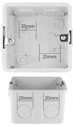 wall mounting box lid size 1